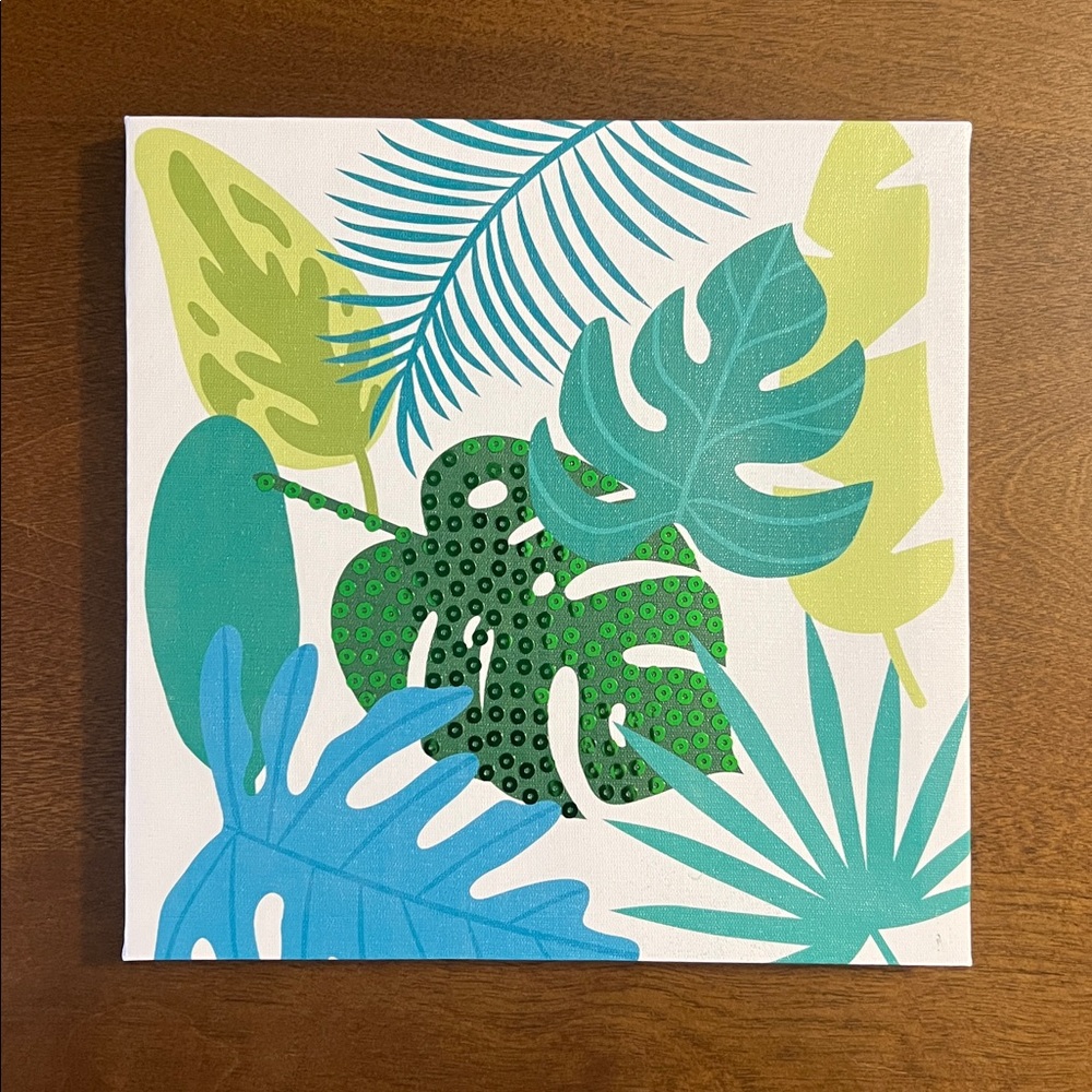 Tropical Leaf Print Canvas